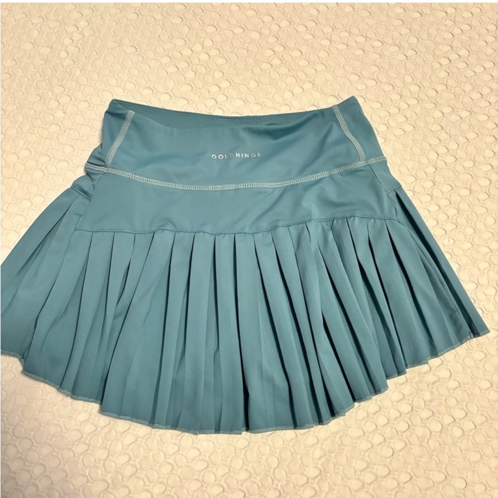 Gold Hinge Skirt Blue
